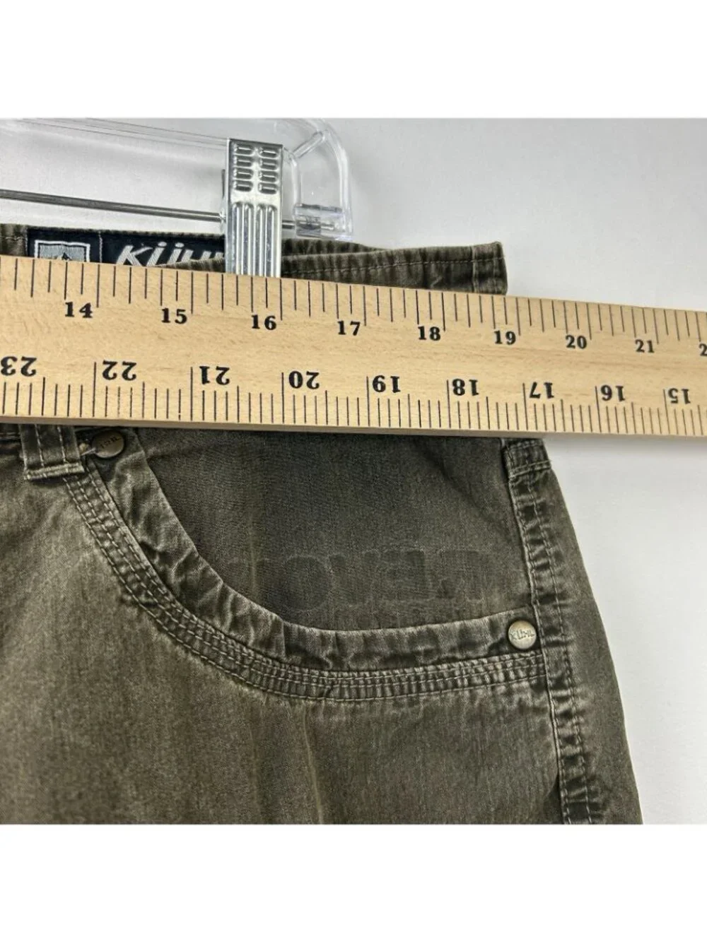 Kuhl Revolvr Pants Mens Size 38x32 Olive Green Vintage Patina Dye Outdoor Hiking - Picture 6 of 16